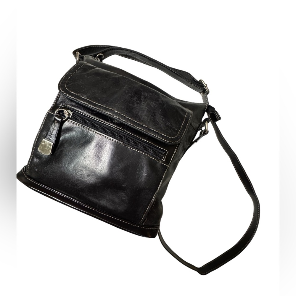 🏷️ Gianni Bernini Genuine Leather Black Crossbody Bag